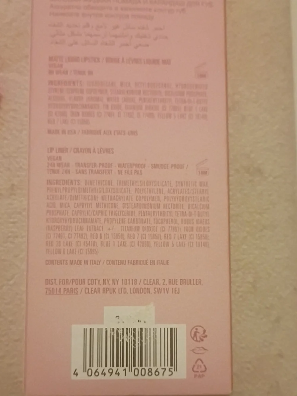 Kylie Jenner Matte Liquid Lipstick & Lip Liner - 700 Bare Matte